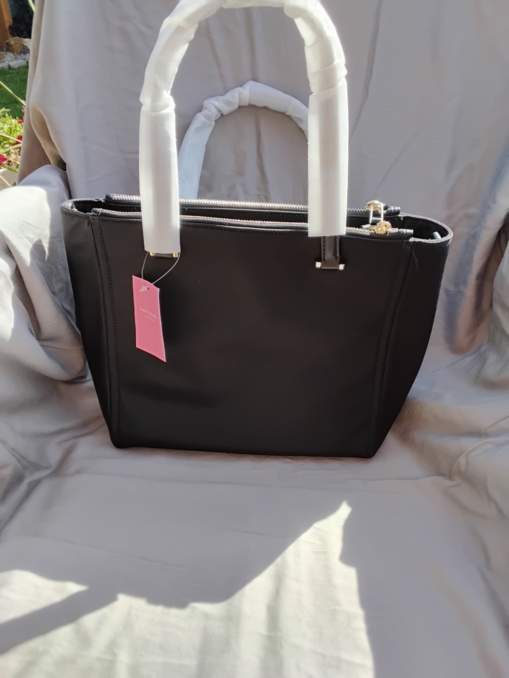 kate spade Dawn Black Satchel with Gold Logo Plate - Picture 6 of 11